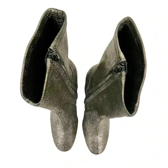 Design Lab x Lord&Taylor Maala Boots Size 8B Metallic Silver Pewter High Heels. - Picture 9 of 16